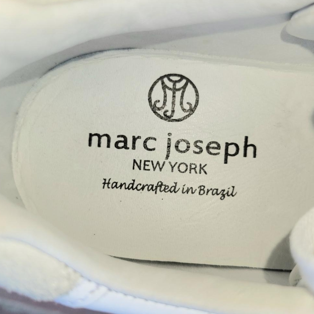 Marc Joseph NY Grant Calf Leather White Athletic Sneaker Shoe Women 10.5 Brazil - Picture 6 of 14
